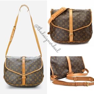 🔥Auth Louis Vuitton Saumur 35 Crossbody Messenger